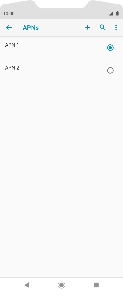 Press the field next to the required data connection to activate it. Press the field next to the required data connection to activate it.