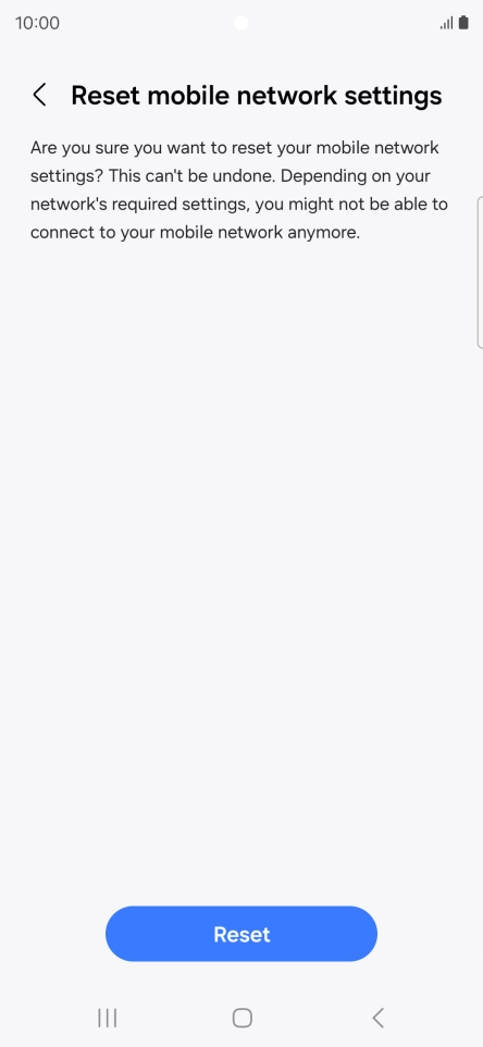 Press Reset. Press Reset.