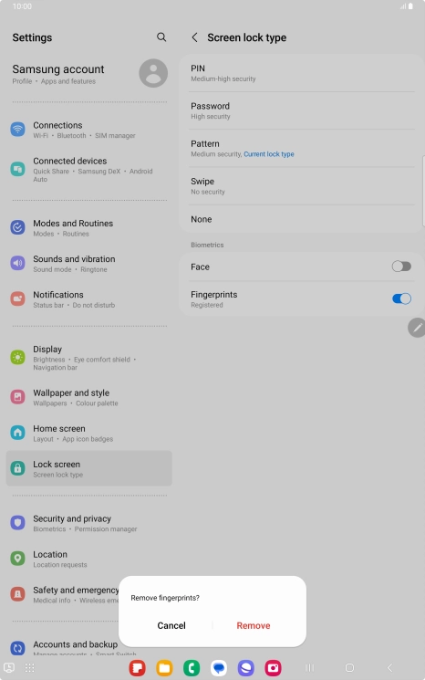Press Remove. Press Remove.