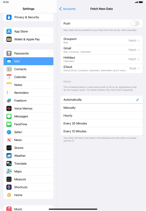 If you turn off the function, press the required setting. If you turn off the function, press the required setting.