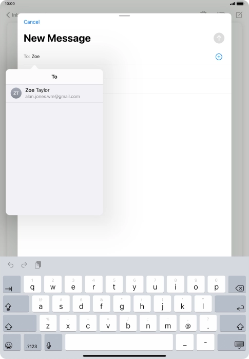 Press the required contact. Press the required contact.