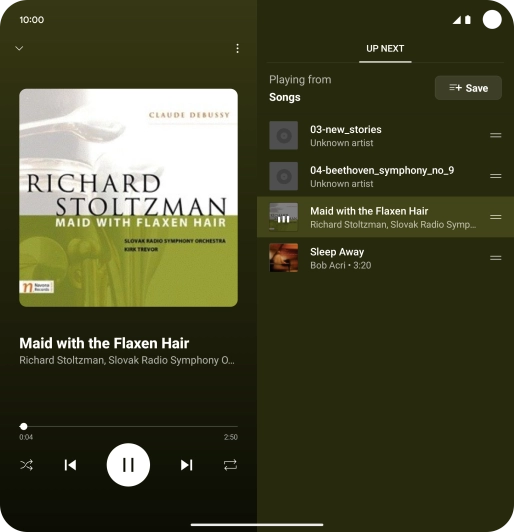 Press arrow right to go to the next audio file. Press arrow right to go to the next audio file.