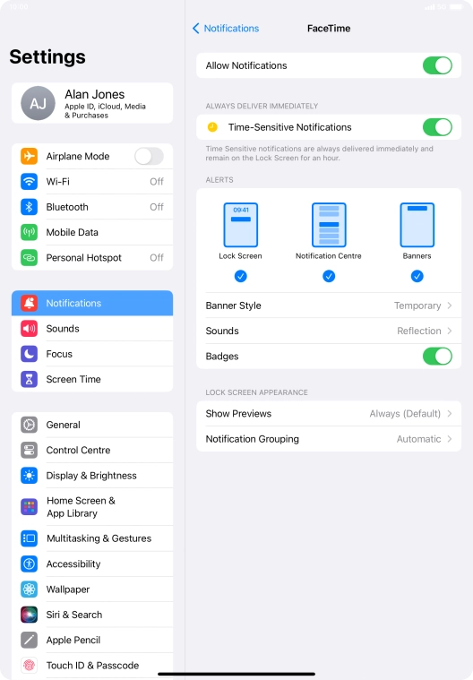 Press the indicator next to Press the indicator next to