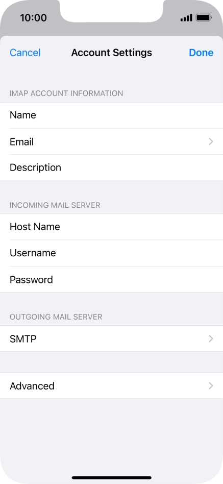 Press SMTP. Press SMTP.