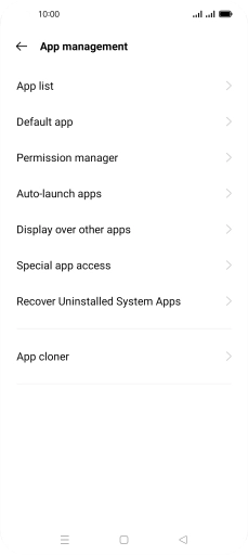 Press App list. Press App list.