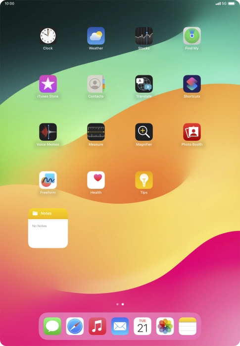 If you're using a Widget Stack: slide up or down on the stack to select the required widget. If you're using a Widget Stack: slide up or down on the stack to select the required widget.