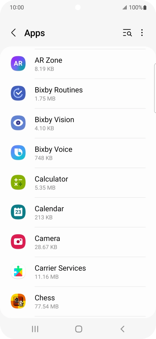 Press the required app. Press the required app.
