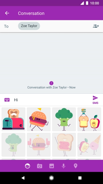 Press the gallery icon. Press the gallery icon.