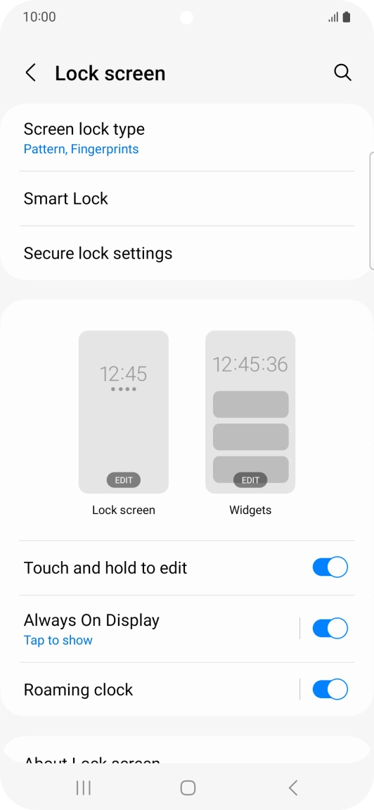 Press Screen lock type and key in the additional phone lock code you created earlier. Press Screen lock type and key in the additional phone lock code you created earlier.