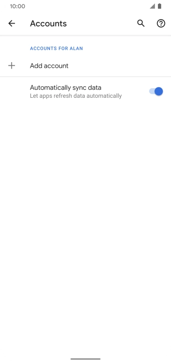 Press Add account. Press Add account.