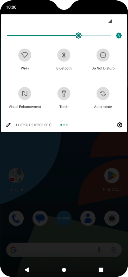 Press the settings icon. Press the settings icon.