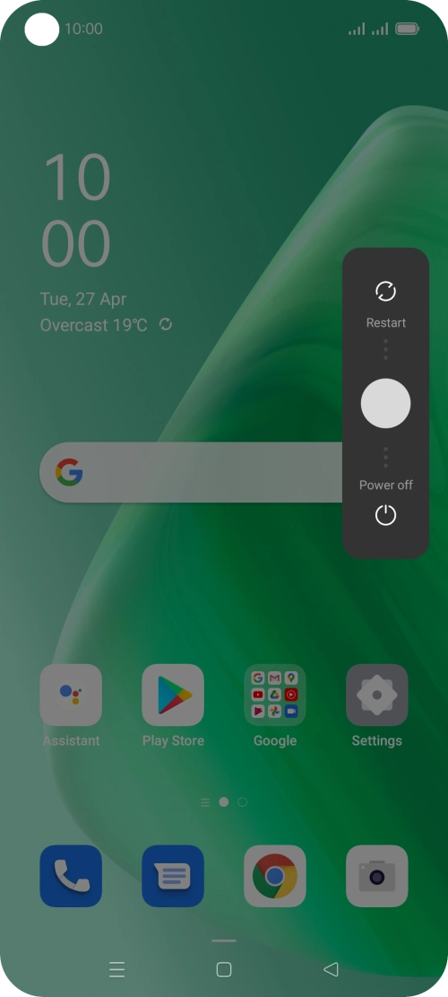 Press and drag the circle downwards. Press and drag the circle downwards.