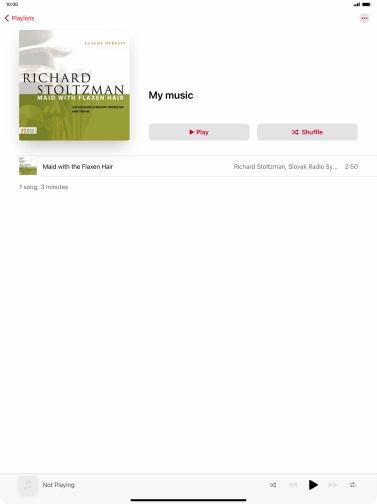Go to the required category or playlist and press the required audio file. Go to the required category or playlist and press the required audio file.