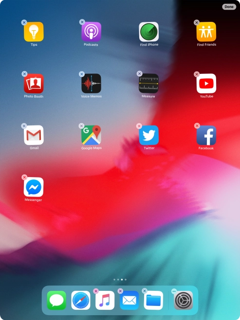 Press the delete icon. Press the delete icon.