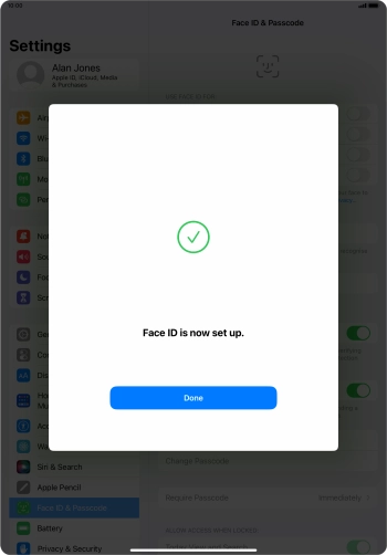 Press Done. If you haven't previously selected a lock code, key in a code of your own choice twice. Press Done. If you haven't previously selected a lock code, key in a code of your own choice twice.