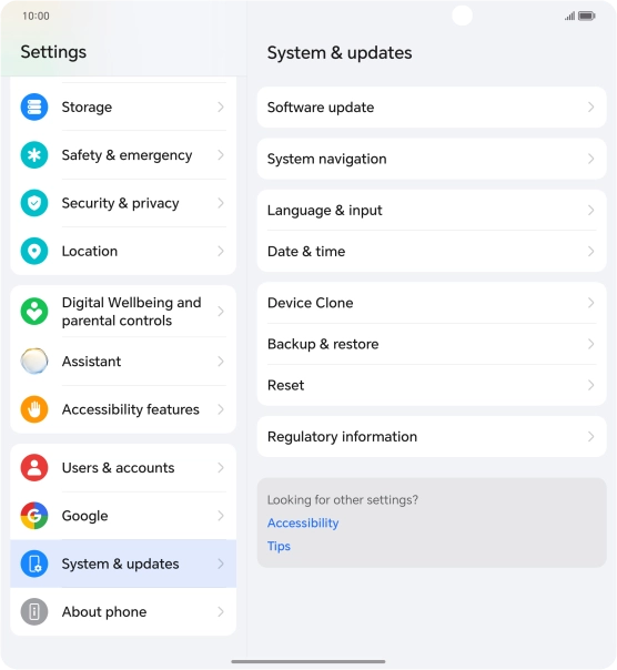 Press Software update. If a new software version is available, it's displayed. Follow the instructions on the screen to update the phone software. Press Software update. If a new software version is available, it's displayed. Follow the instructions on the screen to update the phone software.