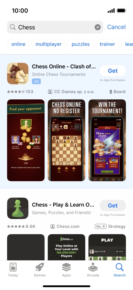 Press the required app. Press the required app.