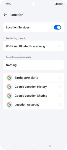 Press Location Accuracy. Press Location Accuracy.