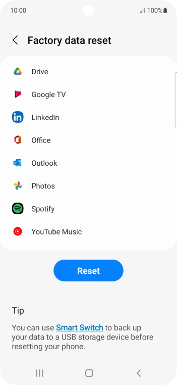 Press Reset. Press Reset.
