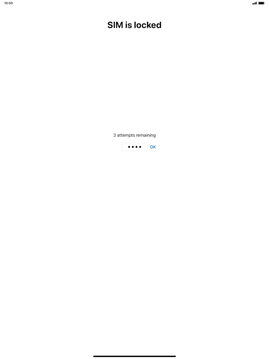 If your SIM is locked, key in your PIN and press OK. The default PIN is 1111. If your SIM is locked, key in your PIN and press OK. The default PIN is 1111.