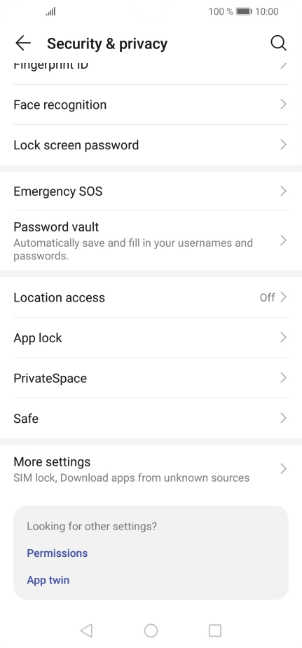 Press More settings. Press More settings.