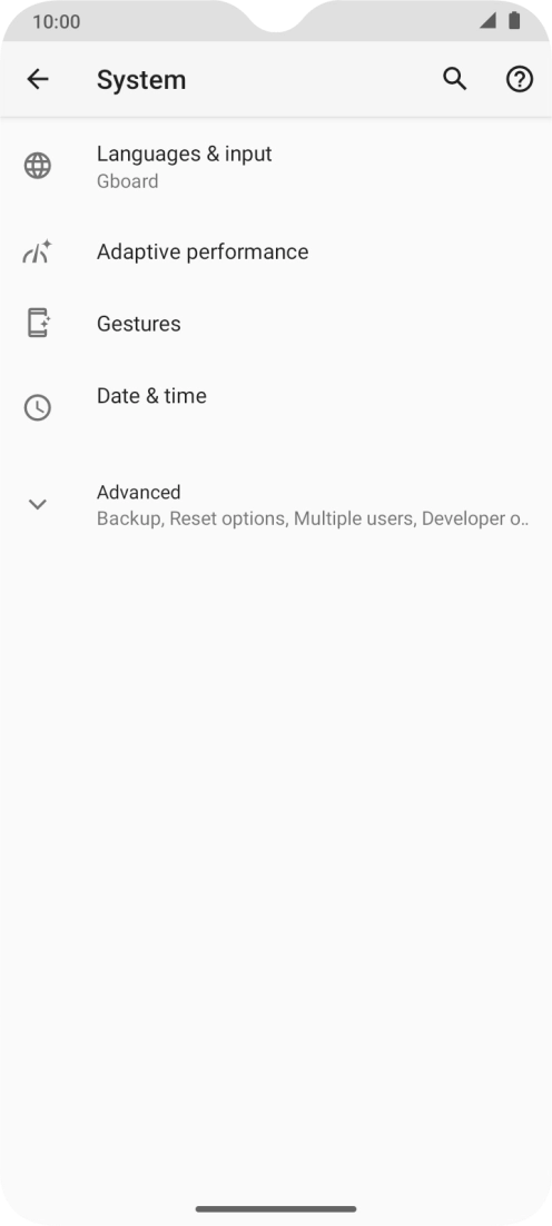 Press Advanced. Press Advanced.
