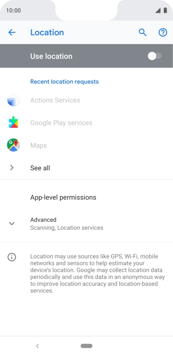 Press the indicator next to Press the indicator next to