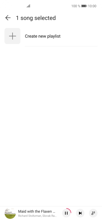 Press Create new playlist. Press Create new playlist.