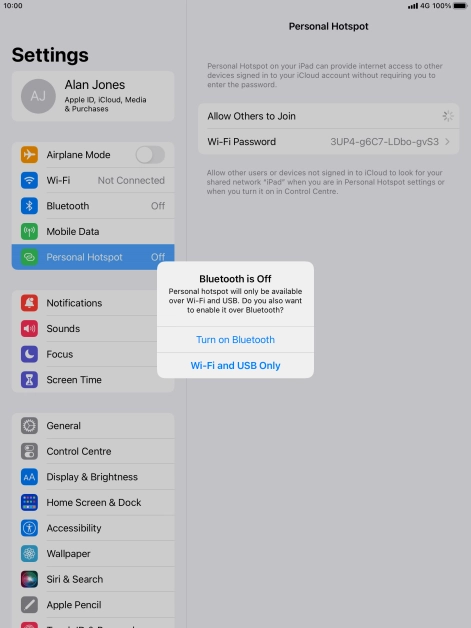 If Wi-Fi is turned on, press Wi-Fi and USB Only. If Wi-Fi is turned on, press Wi-Fi and USB Only.