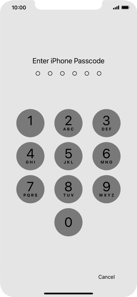 Use the phone lock code you created. Use the phone lock code you created.
