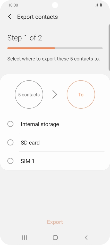 Press the name of the SIM. Press the name of the SIM.