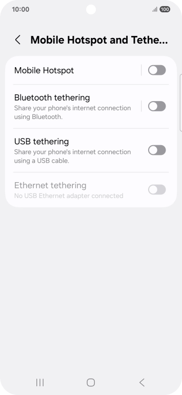 Press Mobile Hotspot. Press Mobile Hotspot.