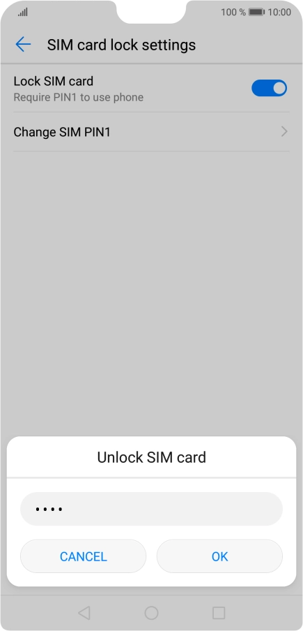Key in your PIN and press OK. The default PIN is 1111. Key in your PIN and press OK. The default PIN is 1111.