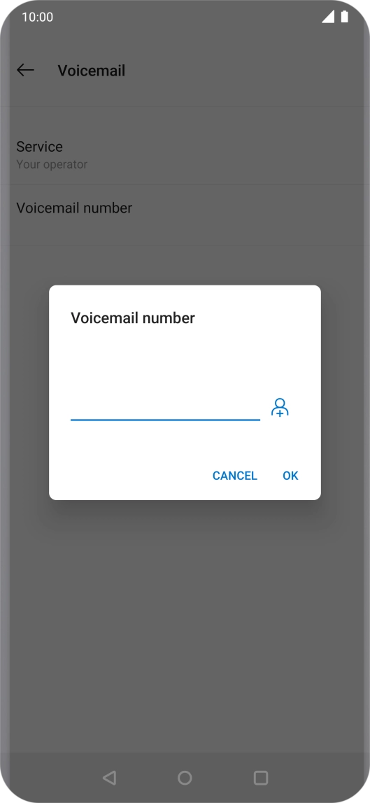 Key in +447953222222 and press OK. Key in +447953222222 and press OK.