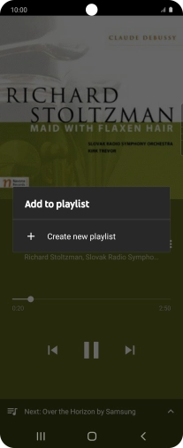 Press Create new playlist. Press Create new playlist.