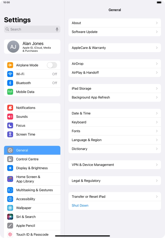Press Transfer or Reset iPad. Press Transfer or Reset iPad.