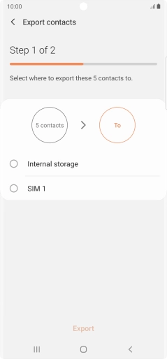 Press the name of the SIM. Press the name of the SIM.