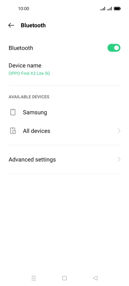Press the required Bluetooth device and follow the instructions on the screen to pair the device with your phone. Press the required Bluetooth device and follow the instructions on the screen to pair the device with your phone.