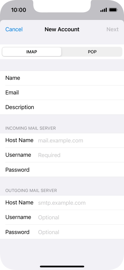 Press IMAP. Press IMAP.
