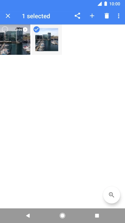 Press the required pictures or video clips to add them. Press the required pictures or video clips to add them.