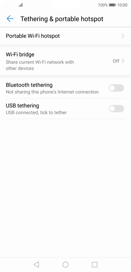 Press Portable Wi-Fi hotspot. Press Portable Wi-Fi hotspot.