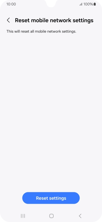 Press Reset settings. Press Reset settings.