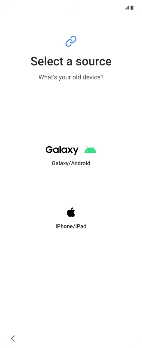 Press the required setting and follow the instructions on the screen to transfer the content from another phone. Press the required setting and follow the instructions on the screen to transfer the content from another phone.