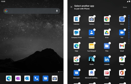 Press the second app. Press the second app.