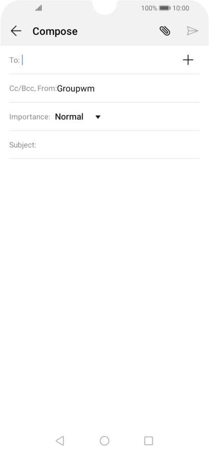 Press To: and key in the first letters of the recipient's name. Press To: and key in the first letters of the recipient's name.