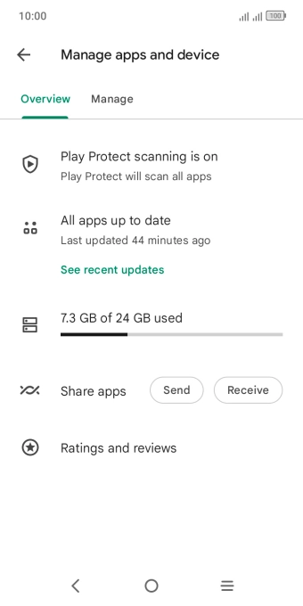 Press Manage. Press Manage.