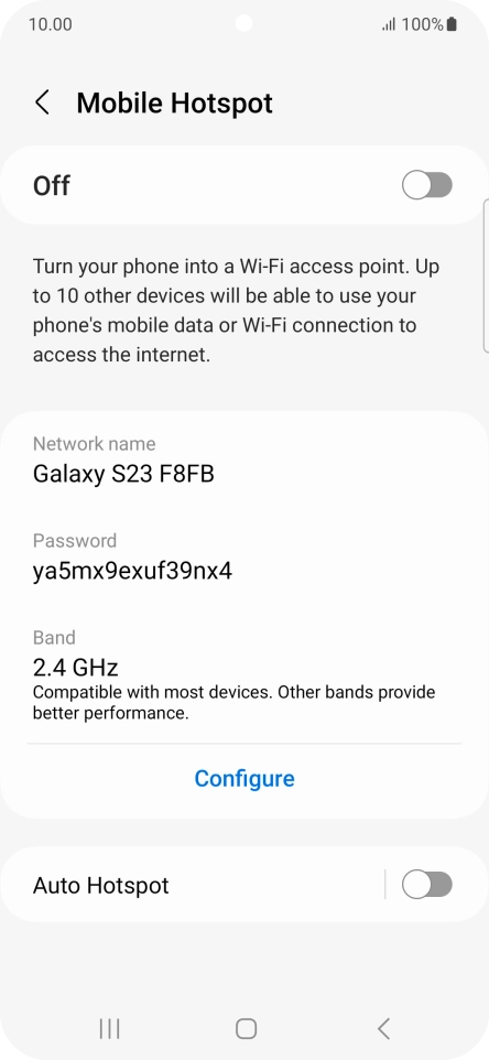Press Configure. Press Configure.