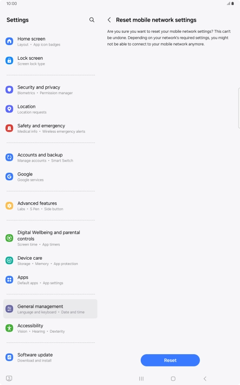 Press Reset. Press Reset.