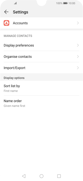 Press Import/Export. Press Import/Export.