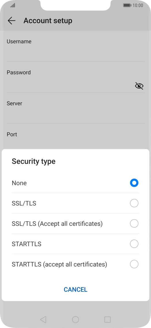 Press None to turn off the function. Press None to turn off the function.